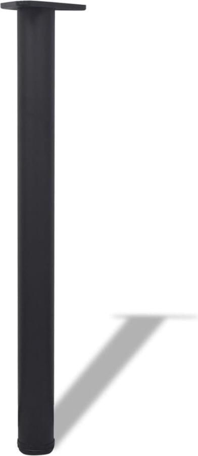 The Living Store Tafelpoten in hoogte verstelbaar zwart 710 mm 4 st Tafelpoten Zwart Verstelbare Tafelpoten Metalen Tafelpoten Kopen - Foto 2