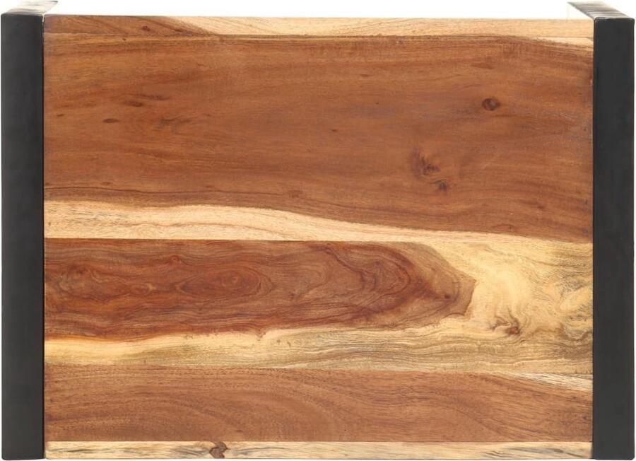 VidaXL Tafeltjesset 3 st massief hout Bijzettafels Vintage Meubelen Massief Hout Acaciahout Sidetable Stoere Meubels Design Meubelen Living Room Furniture - Foto 3