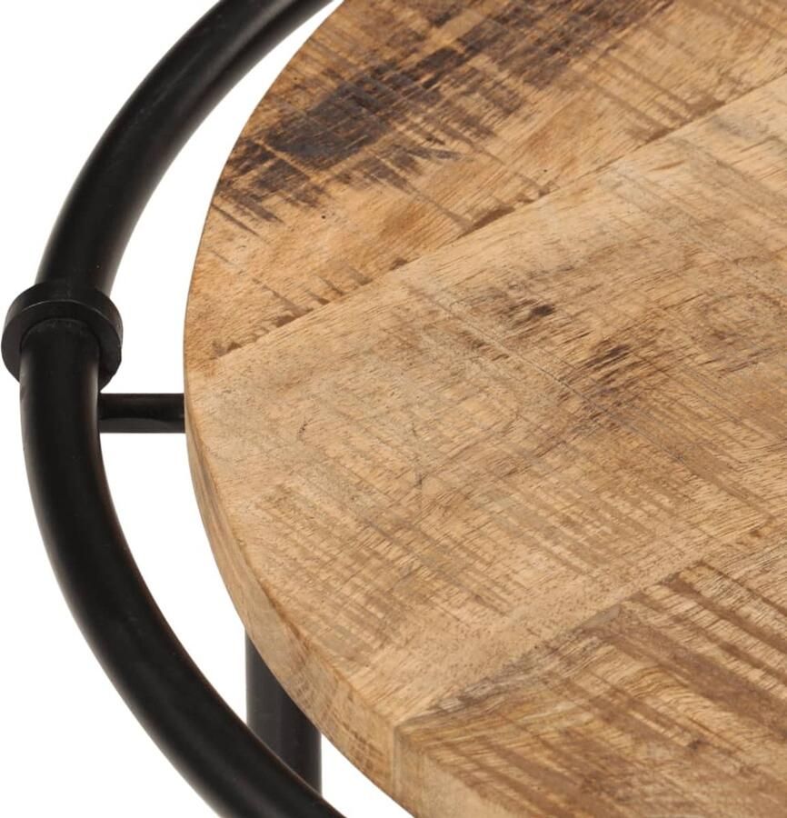 VidaXL Tafeltjesset Massief Mangohout 3 Stuks Mango Houten Tafeltjes Bijzettafels Salontafels Nestkasten Kleine Tafels Bruine Tafels Vintage Tafels Stoere Tafels - Foto 2