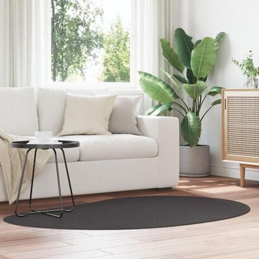 VidaXL Vloerkleden Anthraciet Polyester 120 x 170 cm Vloerkleed