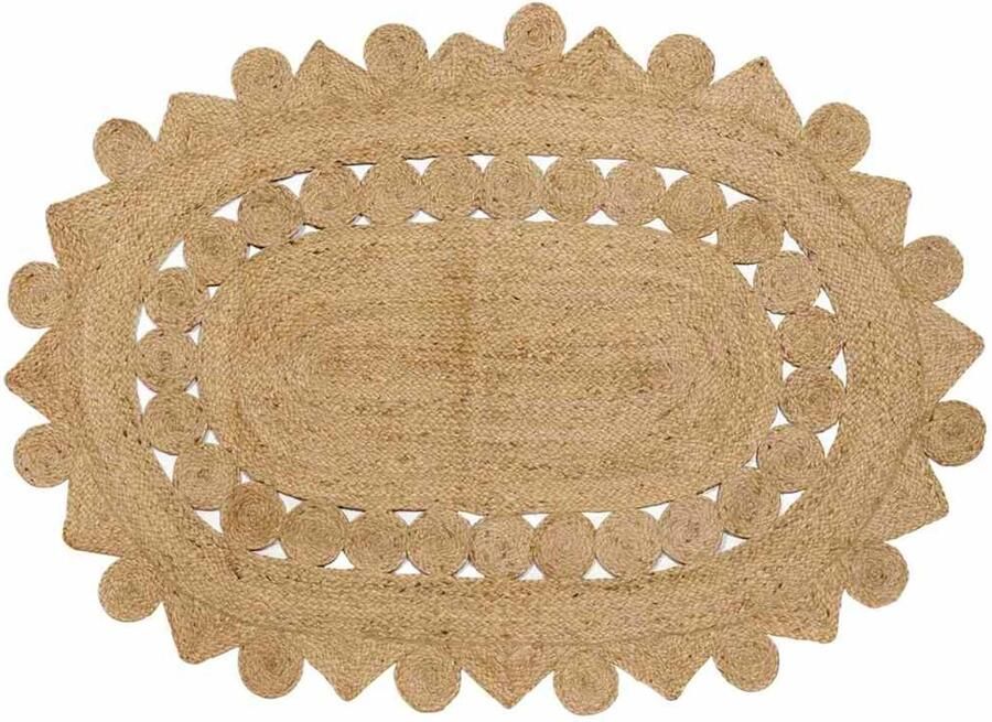 VidaXL Tapijt Beige 100 x 152 cm Jute