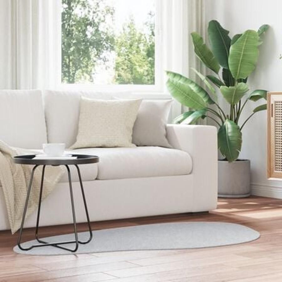 VidaXL Tapijt 'HUARTE' Korte Pool Zacht en Wasbaar Grijs 80x150 cm