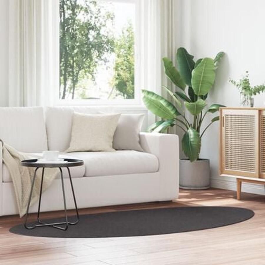 VidaXL Vloerkleed 'HUARTE'Korte Stapel Zacht en Wasbaar Antraciet 100x200 cm