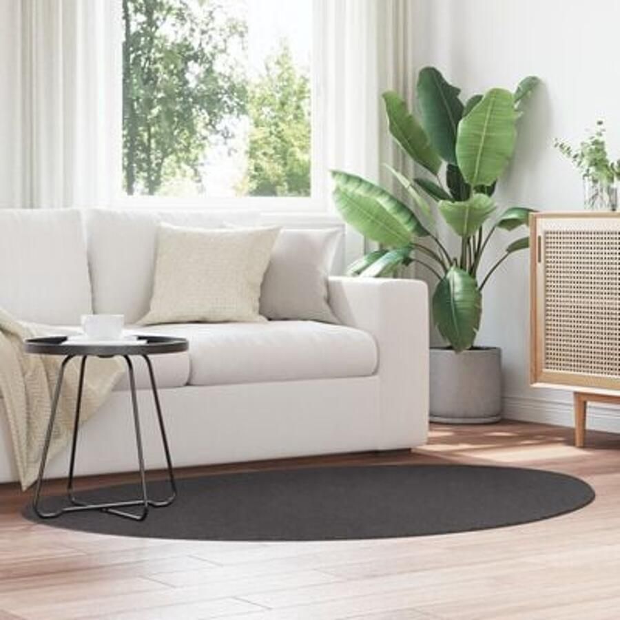 VidaXL Vloerkleed HUARTE Korte Pool Zacht en Wasbaar Anthraciet 120x170 cm