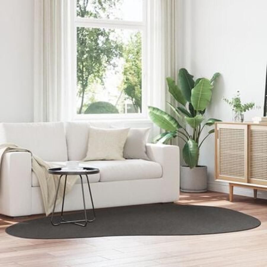 VidaXL Vloerkleed HUARTE Korte Pool Zacht en Wasbaar Anthraciet 160x230 cm