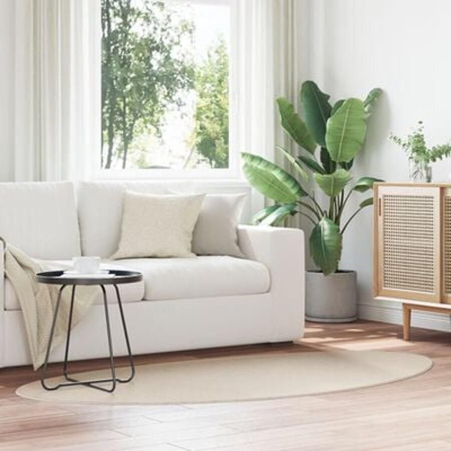 VidaXL Tapijt HUARTE Korte Stapel Zacht en Wasbaar Beige 100x200 cm