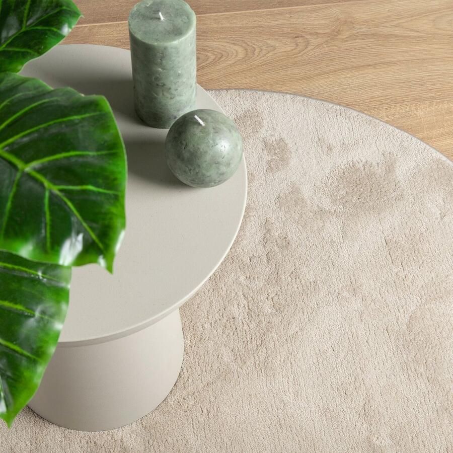 VidaXL Vloerkleed 'HUARTE' Korte Stapel Zacht en Wasbaar Beige 140x200 cm - Foto 2