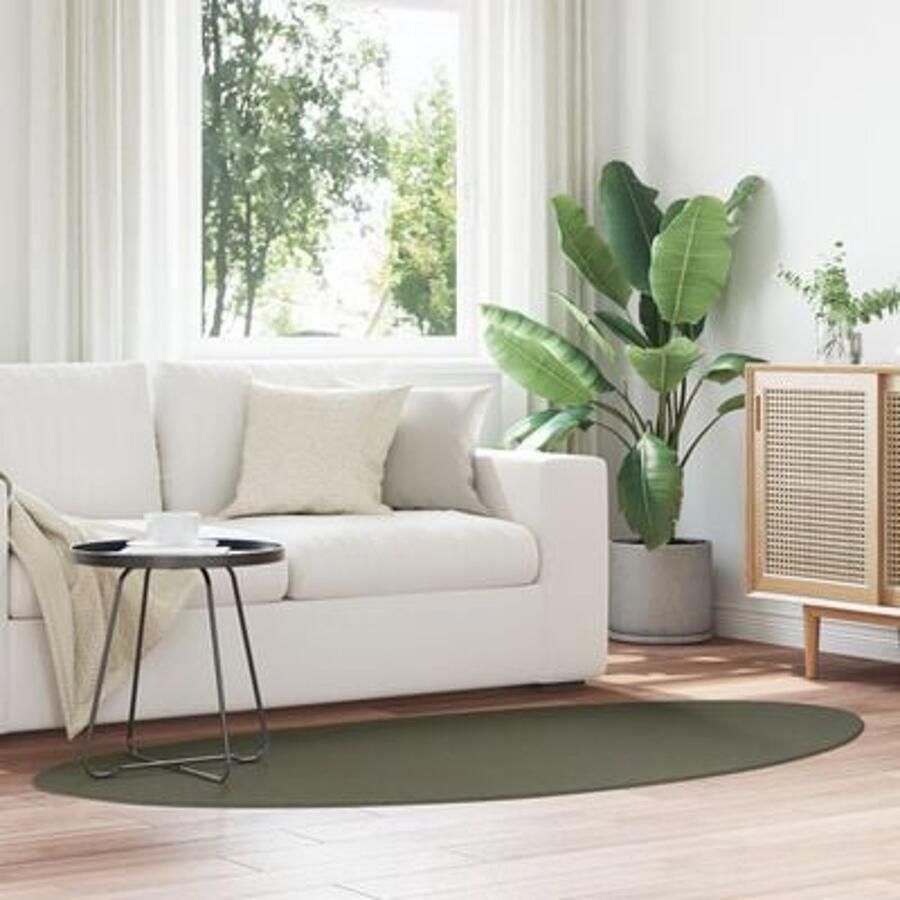 VidaXL Tapijt 'HUARTE'Korte Stapel Zacht en Wasbaar Bosgroen 100x200 cm