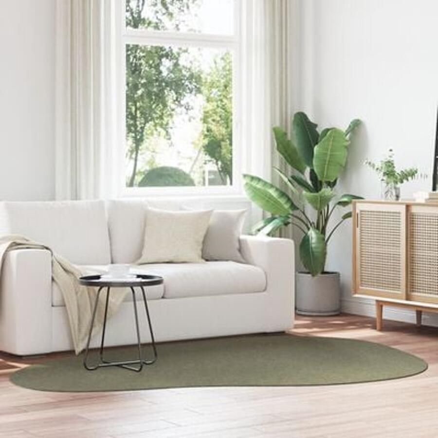 VidaXL Vloerkleed 'HUARTE' Korte Pool Zacht en Wasbaar Bosgroen 160x230 cm