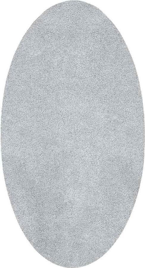 VidaXL Vloerkleden Grijs Wol 100 x 200 cm Vloerkleden Ovaal Modern - Foto 2