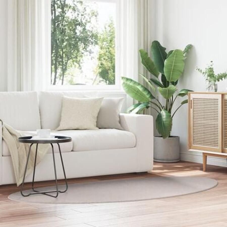 VidaXL Tapijt 'HUARTE' Korte Stapel Zacht en Wasbaar Zand 100x200 cm