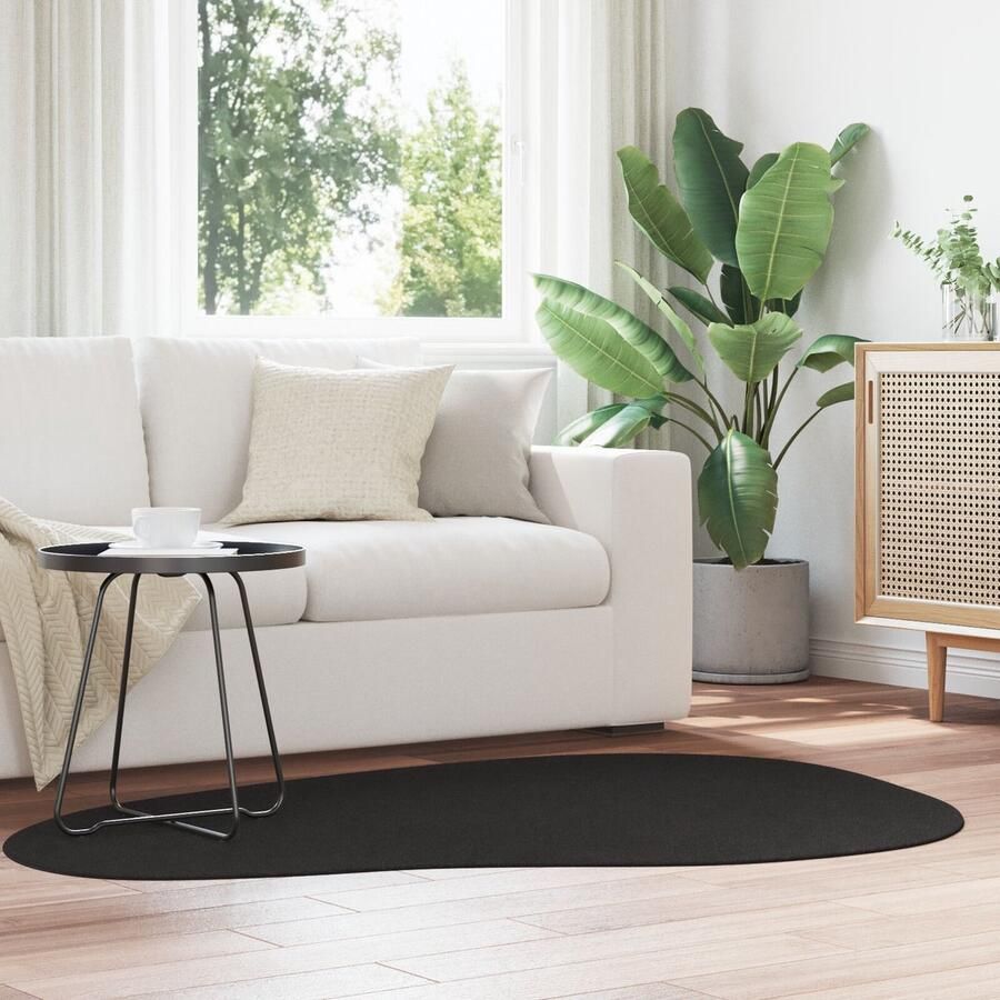 VidaXL Tapijt 'HUARTE'Korte Pool Zacht en Wasbaar Zwart 120x170 cm