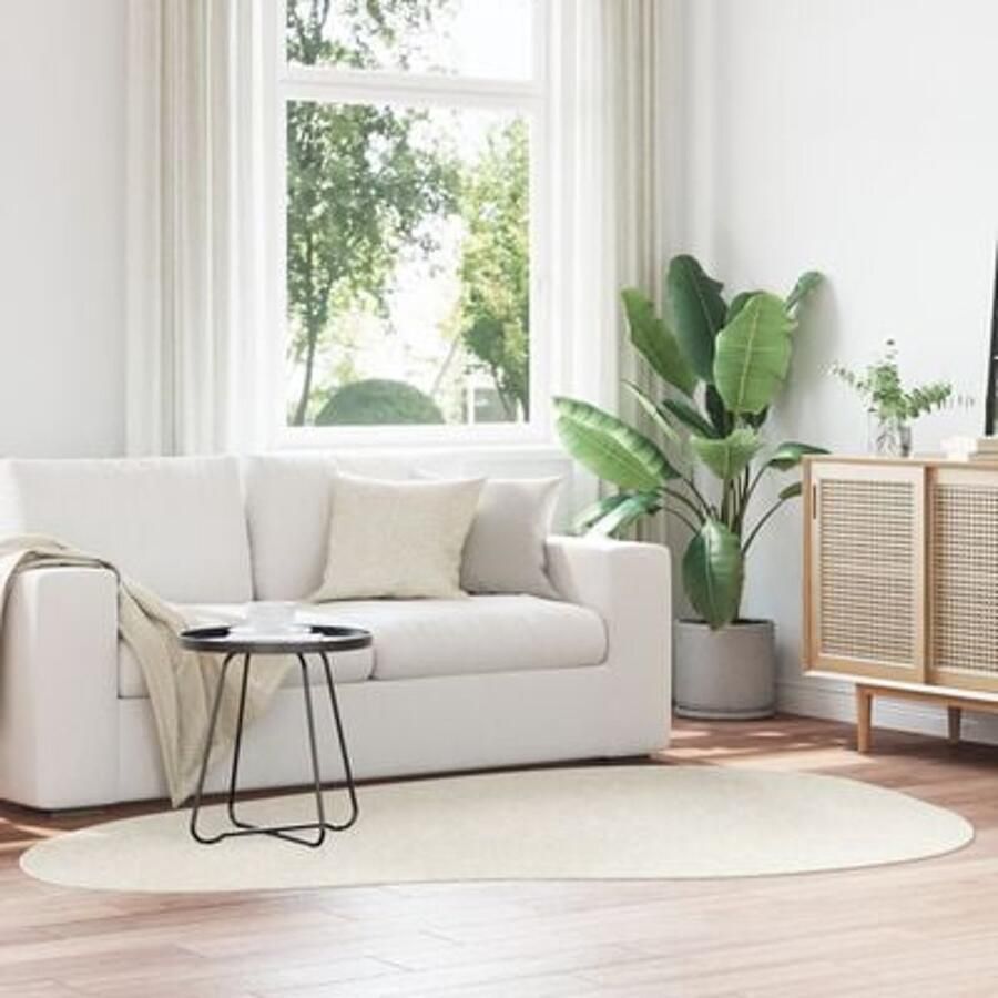 VidaXL Vloerkleden Crème Polyester 160 x 230 cm Decoratieve Inzetstukken