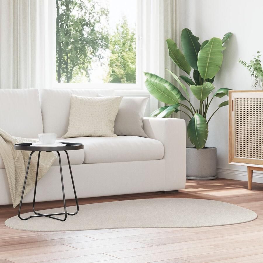 VidaXL Tapijt 'HUARTE'Korte Pool Zacht en Wasbaar Zand 120x170 cm