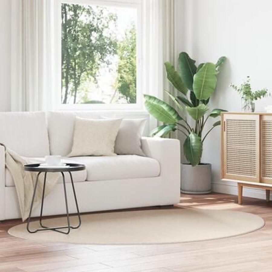 VidaXL Vloerkleed 'HUARTE' Korte Stapel Zacht en Wasbaar Beige 140x200 cm