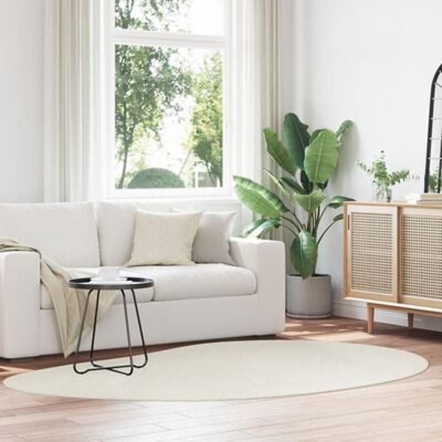 VidaXL Vloerkleed 'HUARTE' Kort Pool Zacht en Wasbaar Crème 160x230 cm