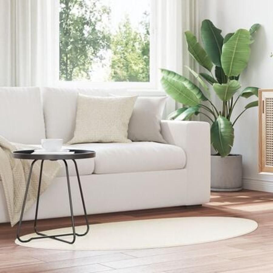 VidaXL Tapijt 'HUARTE' Kortpolig Zacht en Wasbaar Crème 160x230 cm