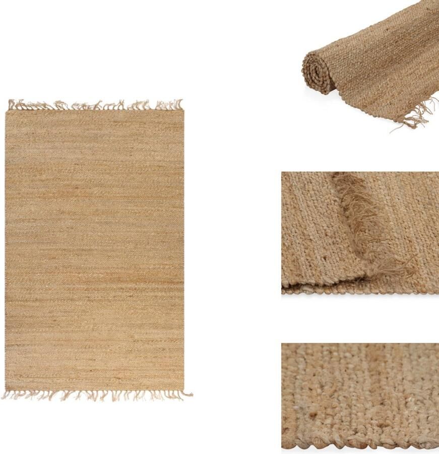VidaXL Tapijt Tapijten Kleed Kleden Vloerkleed 120x180 cm handgeweven jute natuurlijk