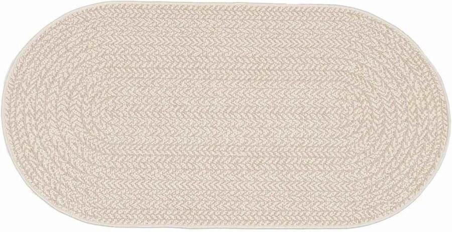 VidaXL Tapijt ZIZUR Crème PP