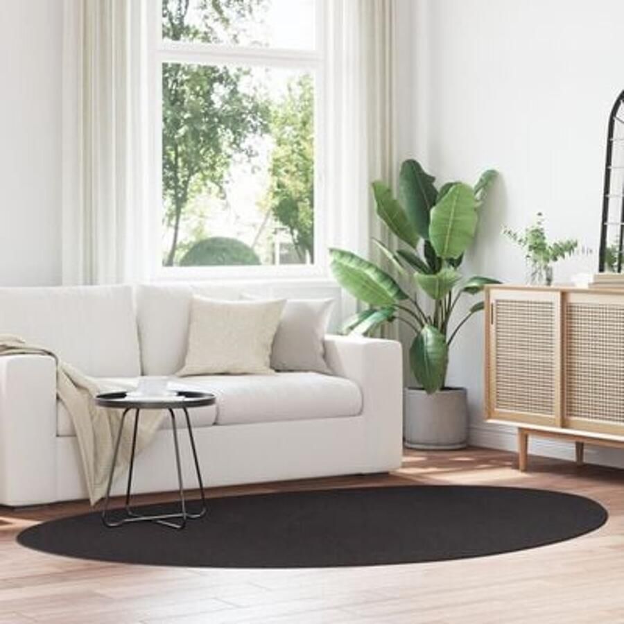 VidaXL Vloerkleed HUARTE Kort Polig Zacht en Wasbaar Zwart 160x230 cm - Foto 3