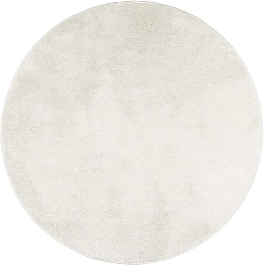 The Living Store OVIEDO Vloerkleed 120 cm Crème Polyester 100% Ã-KO-TEX Textuur badstofachtig Duurzaam en warm Vloerkleed Tapijten Kamerdecoratie Woonkamer Decoratie Slaapkamer Decoratie - Foto 3