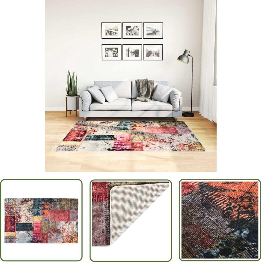 The Living Store Vloerkleed karakteristiek vloerkleed Afmeting- 120x170cm Ken- fluweel Vloerkleed Tapijten Multikleuren Vloerkleed Pluche Vloerkleed Anti Slip Vloerkleed