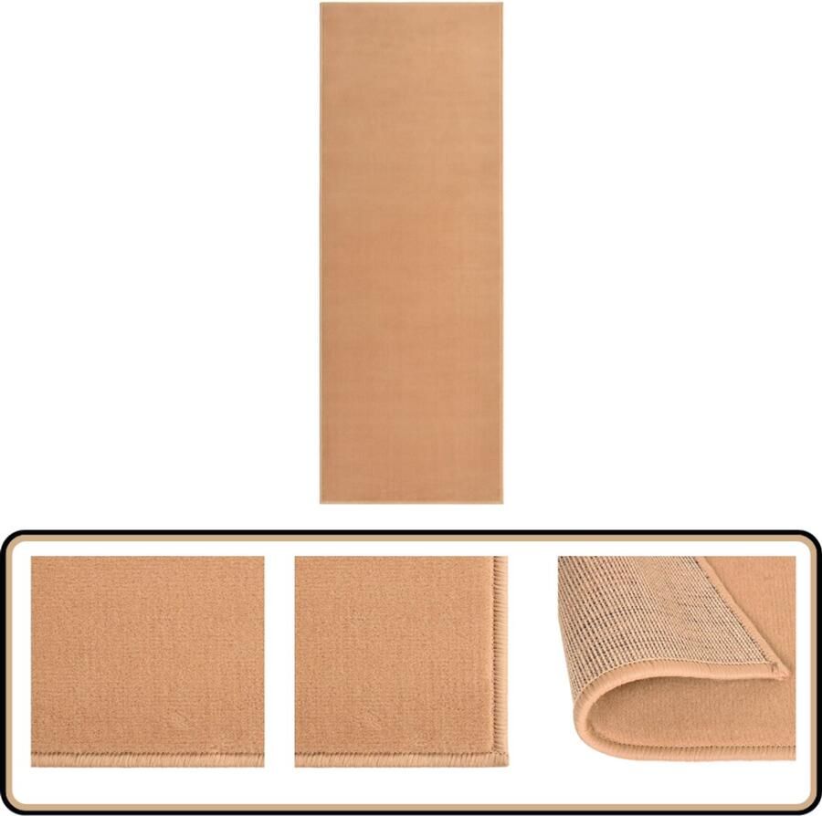 VidaXL Tapijtloper 100x250 cm Beige BCF Tapijtroeper Vloerkleden Beige Polypropyleen Modern Interieur