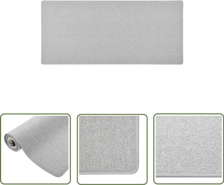 VidaXL Tapijtloper 50x100 cm Lichtgrijs Tapijtroper Vloerkleed Lichte Grijze Vloerkleed Grijs Tapijt Kamerdecoratie