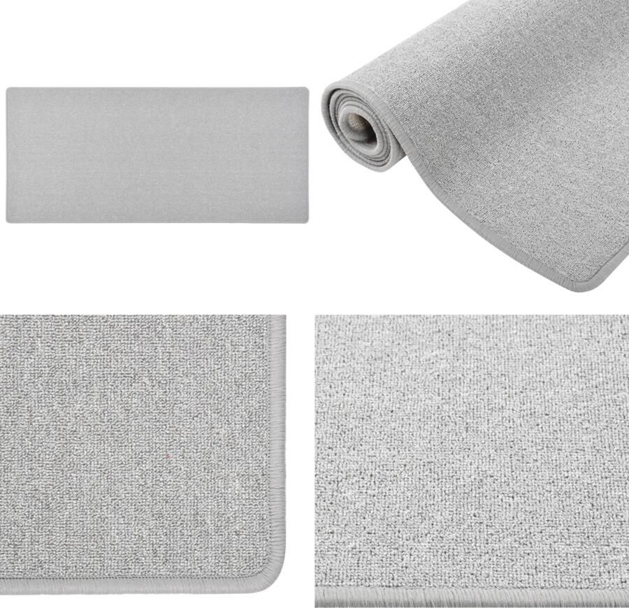 VidaXL Tapijtloper 50x100 cm lichtgrijs Vloerkleed Vloerkleden Loper Vloerkleed Loper Vloerkleden