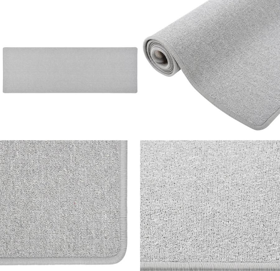 VidaXL Tapijtloper 50x150 cm lichtgrijs Vloerkleed Vloerkleden Loper Vloerkleed Loper Vloerkleden