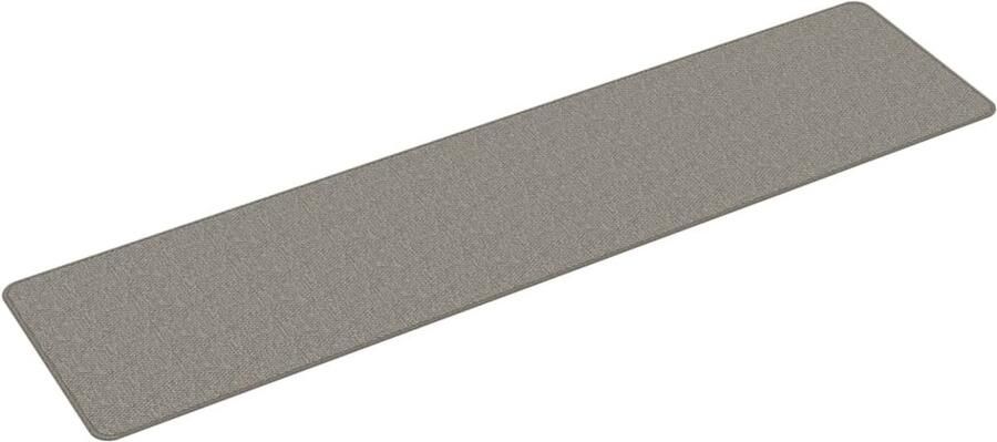 VidaXL Tapijtloper 50x200 cm sisal-look zilver Tapijtrooster Sisal Look Vloerkleden Runner Vloertegels Anti Slip Zacht Tapijt Waterafstotend Gemakkelijk Schoonmaken