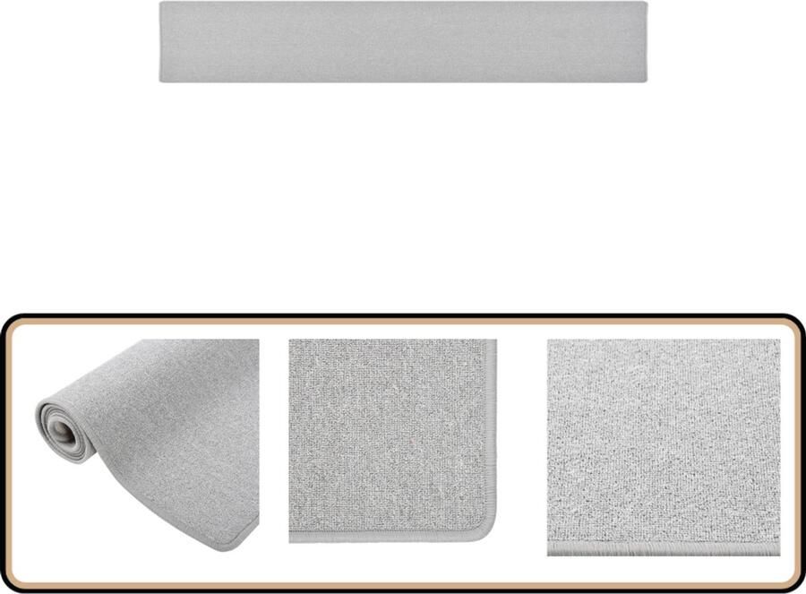 VidaXL Tapijtloper 50x300 cm lichtgrijs Tapijtroper Vloerkleed Looprunner Kamerdecoratie Livingroom Slaapkamers Hallway Modern Grijs