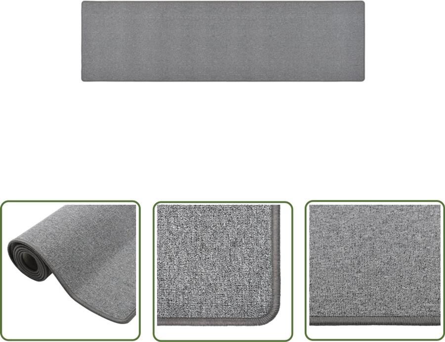 VidaXL Tapijtloper 80x300 cm Donkergrijs Naaldvilt Tapijtroper Donkere Grijze Tapijten Grijs Tapijt Vloerkleed Runner