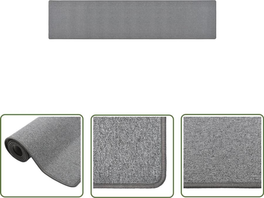 VidaXL Tapijtloper 80x400 cm Donkergrijs Tapijtroper Donkere Grijze Tapijten Vloerkleed Grijs Lange Tapijtroper Runner Mat Kamerdecoratie Livingroom Accessoires Hal Runners