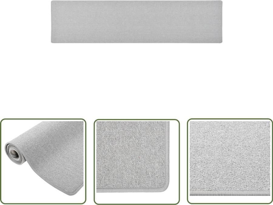 VidaXL Tapijtloper Lichtgrijs 50x200 cm Tapijtroper Vloerkleed Loopr Grijs Tapijt Lichtgrijs Tapijt Polypropyleen Tapijt Binnenloopmat