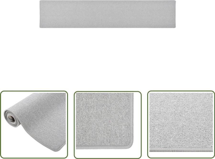VidaXL Tapijtloper Lichtgrijs 50x250 cm Tapijtroper Vloerkleed Looppad Grijs Tapijt Moderne Tapijt - Foto 2