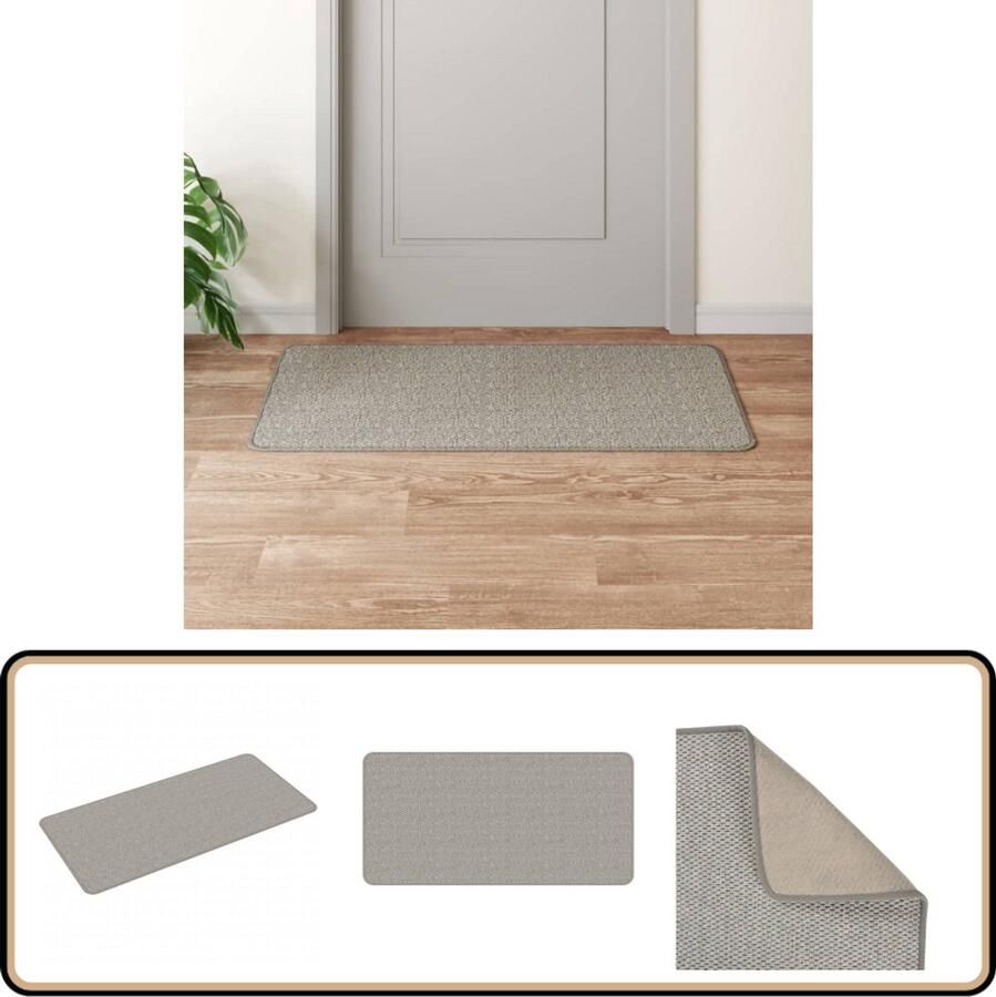VidaXL Tapijtloper Sisal-look 50x100 cm Taupe Tapijtroper Vloerkleden Gangvloer Sisal Look Taupe Kleur
