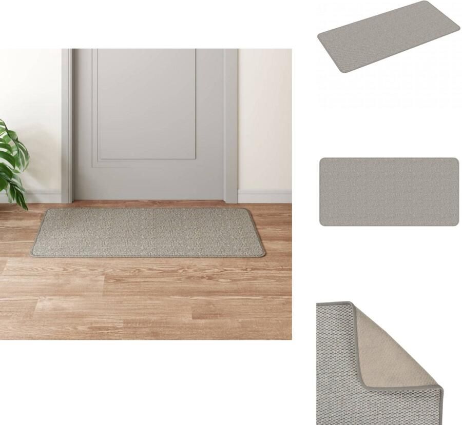 VidaXL Tapijtloper Tapijtlopers Gangloper Tapijt Loper Tapijtloper 50x100 cm sisal-look taupe