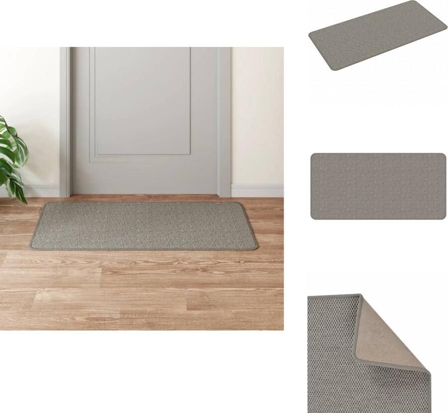 VidaXL Tapijtloper Tapijtlopers Gangloper Tapijt Loper Tapijtloper 50x100 cm sisal-look zilverkleurig