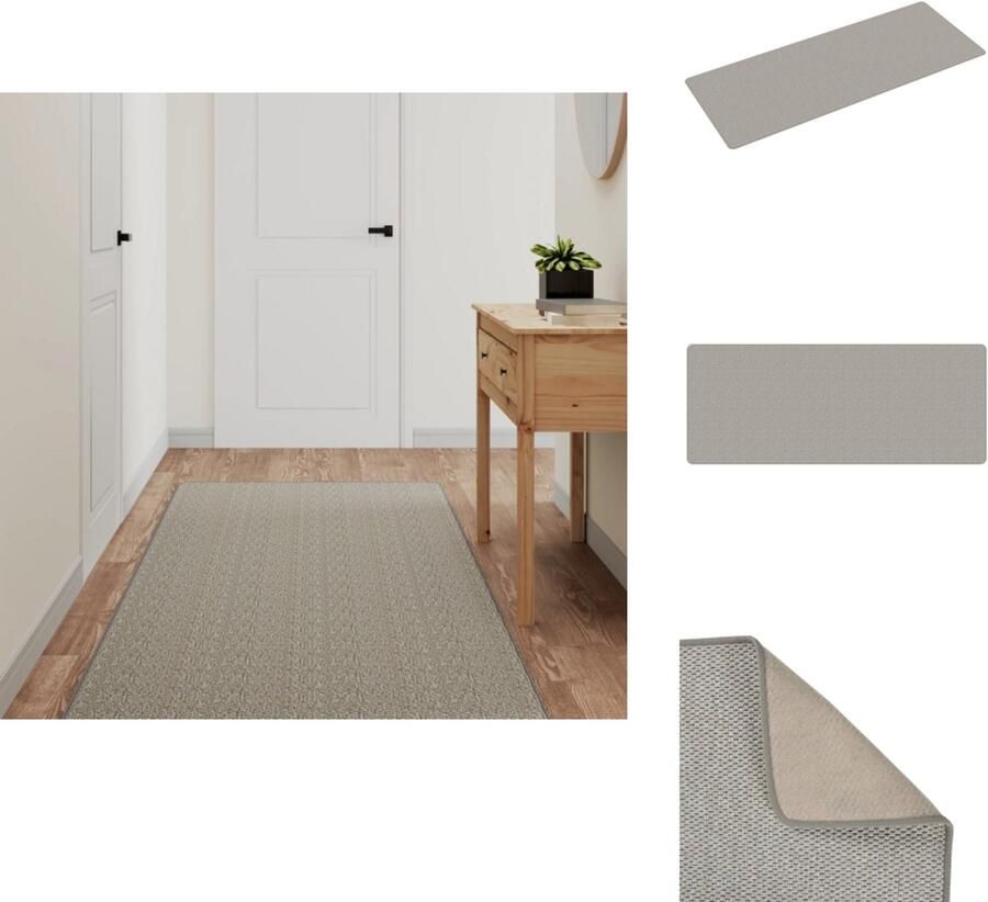 VidaXL Tapijtloper Tapijtlopers Gangloper Tapijt Loper Tapijtloper 80x200 cm sisal-look taupe
