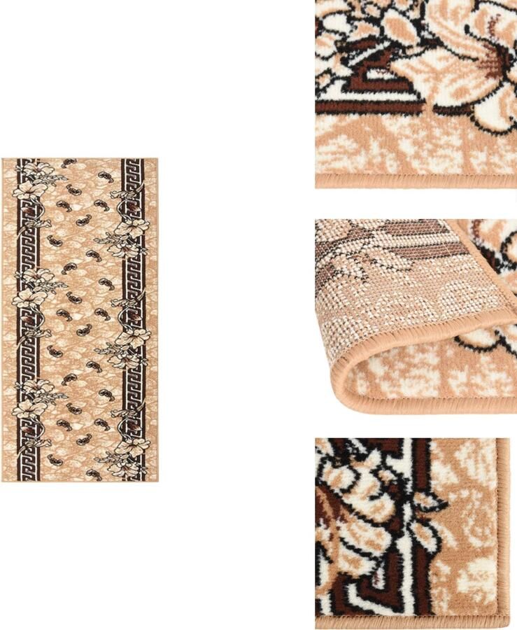 VidaXL Tapijtloper Tapijtlopers Loper Lopers Tapijtloper 100x200 cm BCF beige