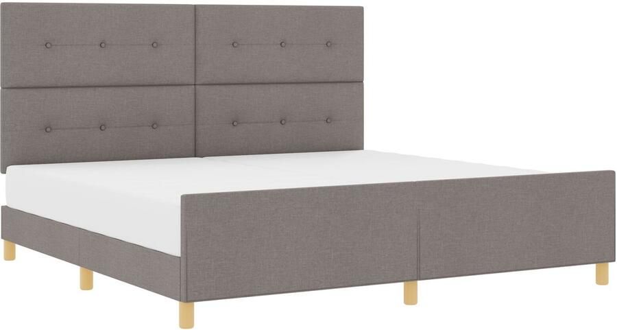VidaXL Taupe Bedbodem 200x200 cm Stof - Foto 3