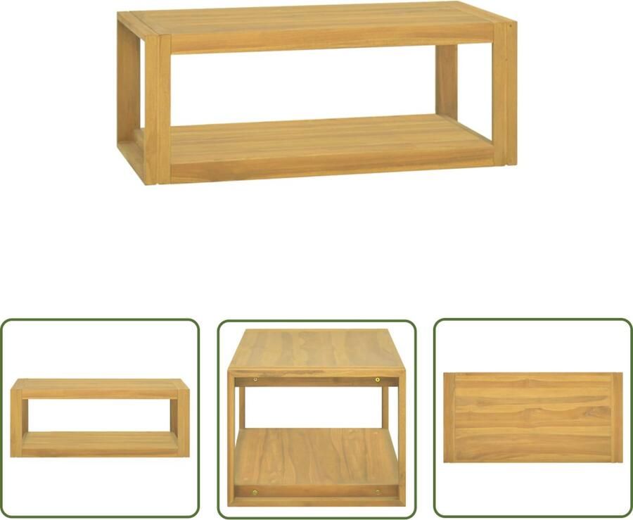The Living Store Badkamerwandkast 90x45x35 cm massief teakhout Badkamerkast Teakwood Badkamermeubel Opbergkast Wandmontage - Foto 2