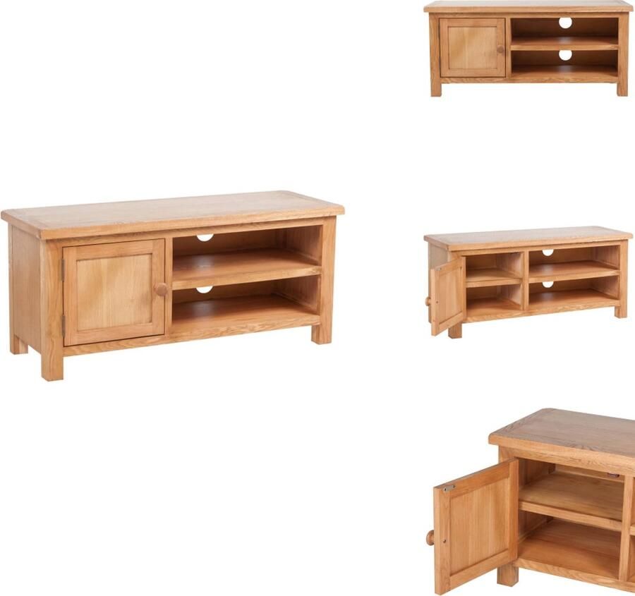 VidaXL Televisiekast Televisiekasten Televisiemeubel Televisiemeubels Tv-meubel 103x36x46 cm massief eikenhout