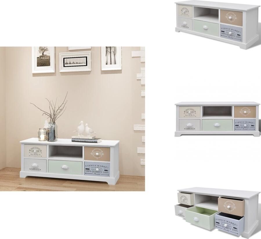 VidaXL Televisiekast Televisiekasten Televisiemeubel Televisiemeubels Tv-meubel Franse stijl hout