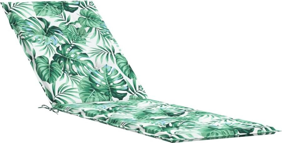 VidaXL Terrasstoelkussen Bladpatroon 180x50 cm Terrasstoel Kussent Outdoor Kussens Tuinkussens Lounge Kussens Balkon Kussens Waterafstotend Kussen Oxford Stof Kussens Groene Kussens - Foto 2