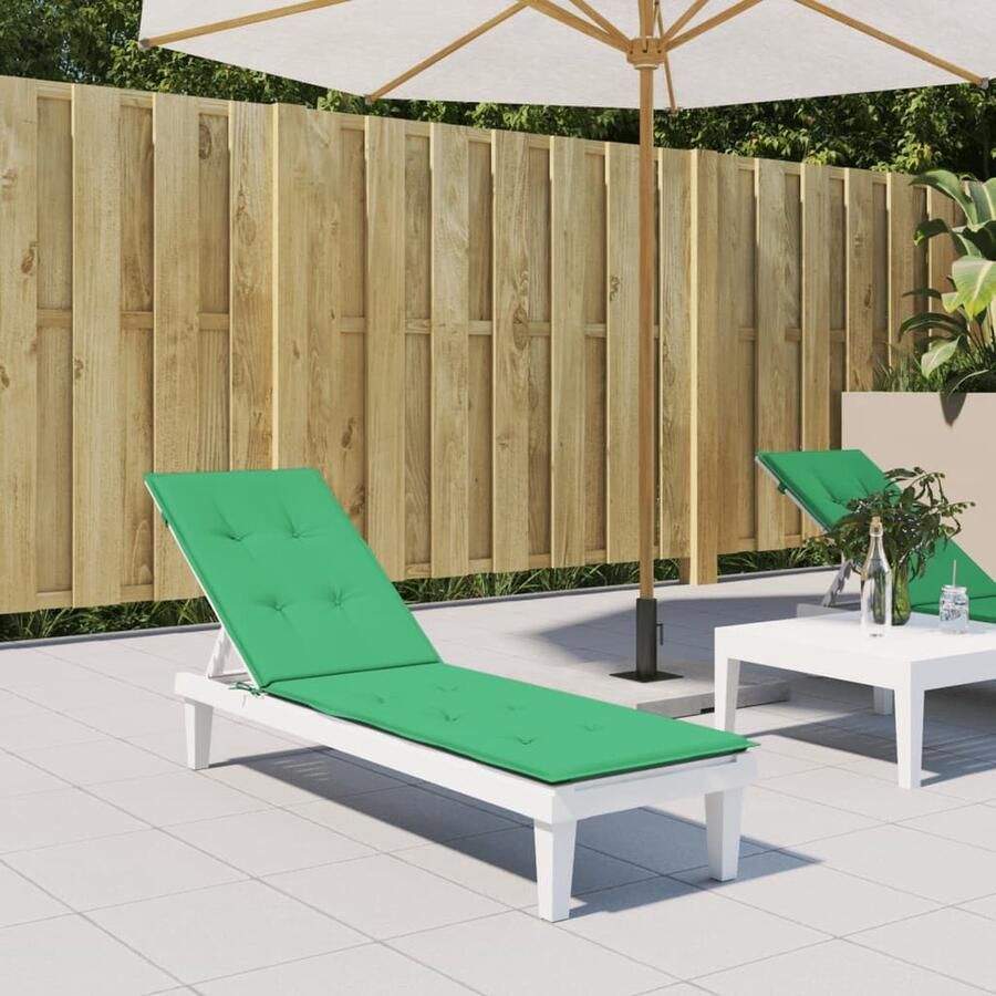 VidaXL Terrasstoelkussen Groen 75x50x4 cm Stoelkussen Tuinstoel Terrasstoel Outdoordecoratie Comfort Groene Kleur Waterdicht Oxfordstof - Foto 2