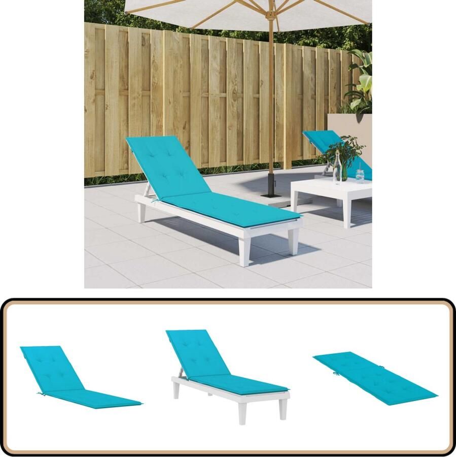 VidaXL Terrasstoelkussen Turquoise Comfort & Stijl Tuinstoel Kussen Oxford Stof Waterdicht Turkoois Buitentoestellen Terrasdecoratie Lounge Set