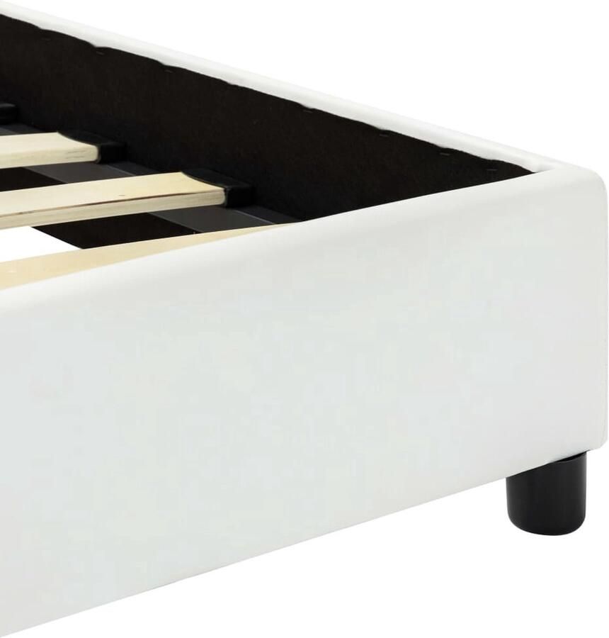VidaXL The Living Store Bedframe Classic 180x200 cm Wit Hout MDF Staal