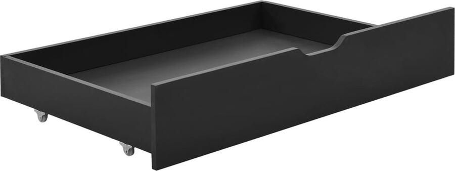 VidaXL The Living Store Bedframe Grenenhout 204x96x47.5 cm 2 lades Grijs